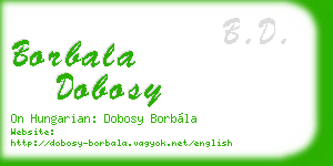 borbala dobosy business card
